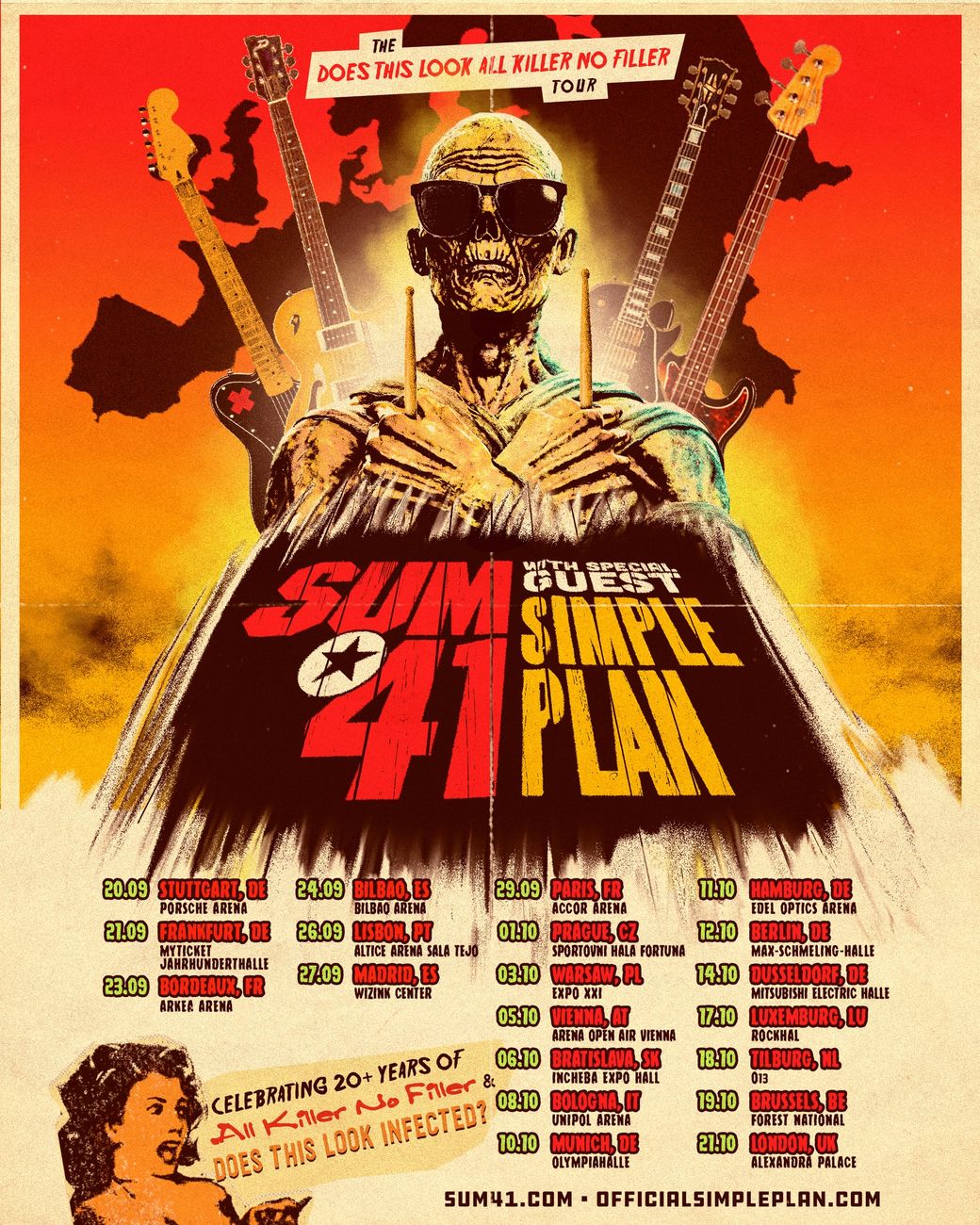 Sum 41 announce UK & European tour for 2022 Chaoszine