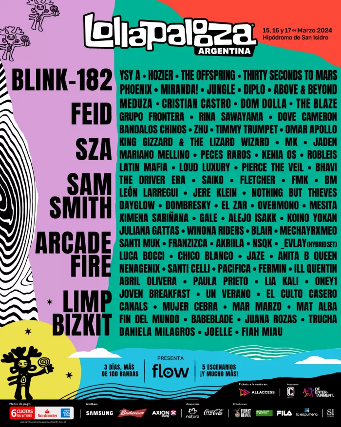 Lollapalooza 2024 Argentina lineup announced Chaoszine