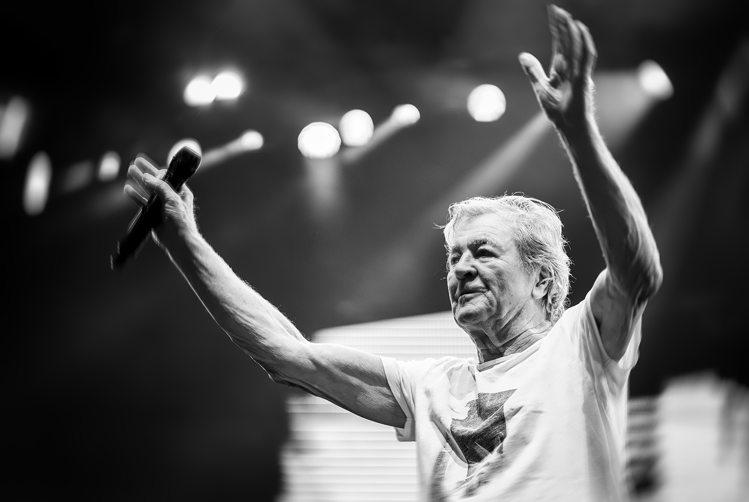 Deep Purple performing at Avicii Arena during their 2026 Stockholm show.