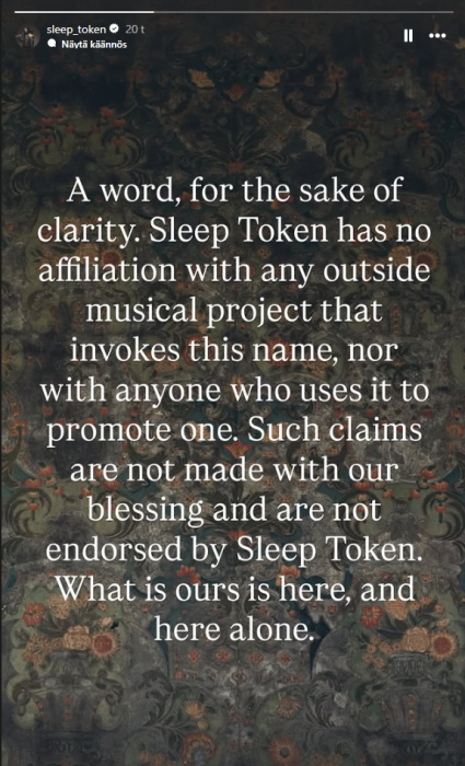 Project Rebirth Mod Sleep Token deny ties to outside musical projects - Chaoszine
